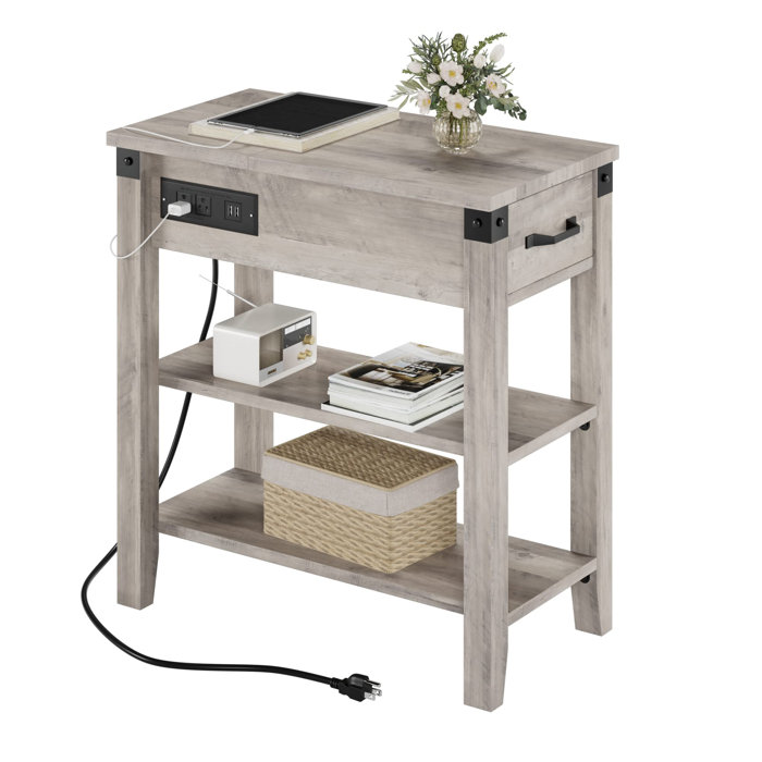 Gracie Oaks End Table with Storage Wayfair